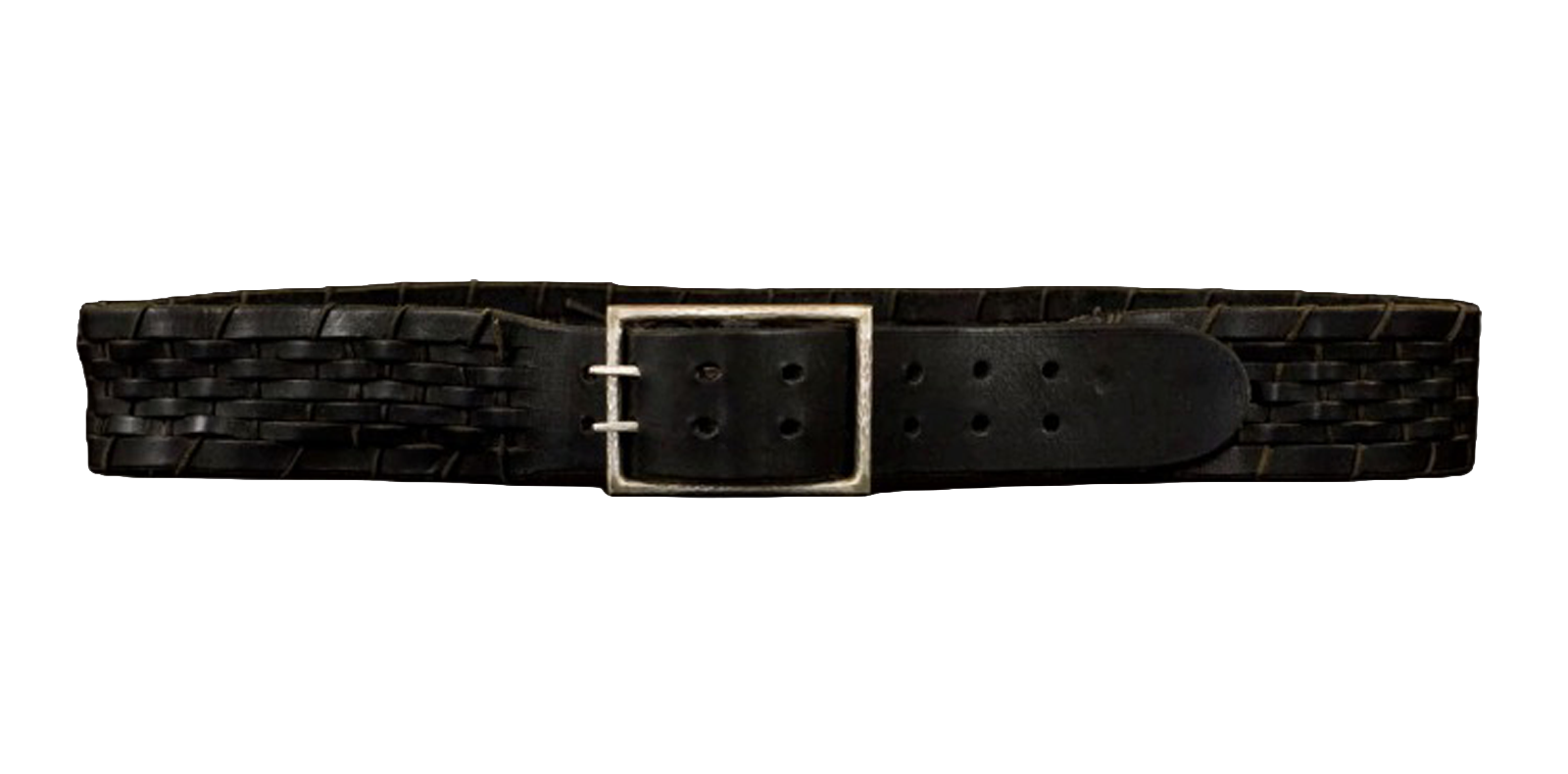 Sterling Silber / Rind handgeflochten — Gürtel